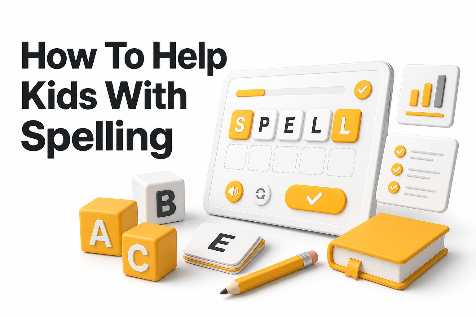 how-to-help-kids-with-spelling-e1253 Parent helping a child practice spelling words at a kitchen table