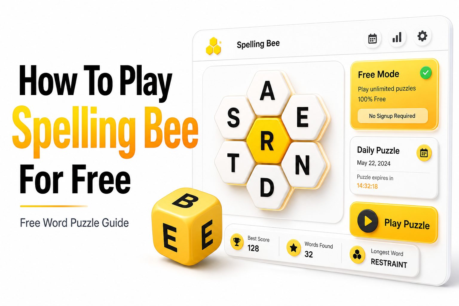 how-to-play-spelling-bee-for-free-e1260 Free spelling bee game on a phone with letter tiles